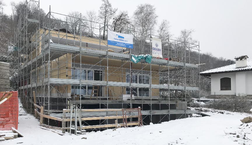 Cantiere casa in legno Stresa Verbania Piemonte