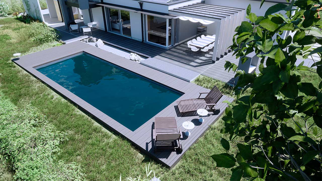 Casa in Legno Kager Alessandria piscina