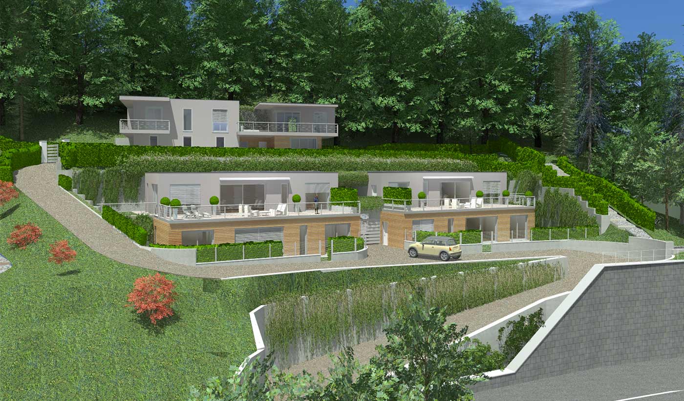 Oggebbio ville complesso residenziale esterno Kager